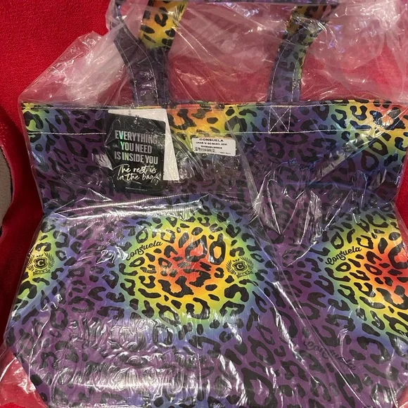 Consuela Multicolor Leopard Print (Semi) Grab “N” Go Tote - Picture 1 of 3